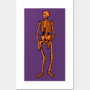 Orange Skeleton Posters and Art